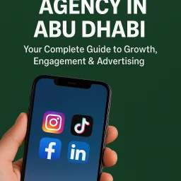 Social media marketing concept showing digital strategy and engagement in Abu Dhabi