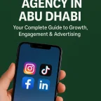 Social media marketing concept showing digital strategy and engagement in Abu Dhabi